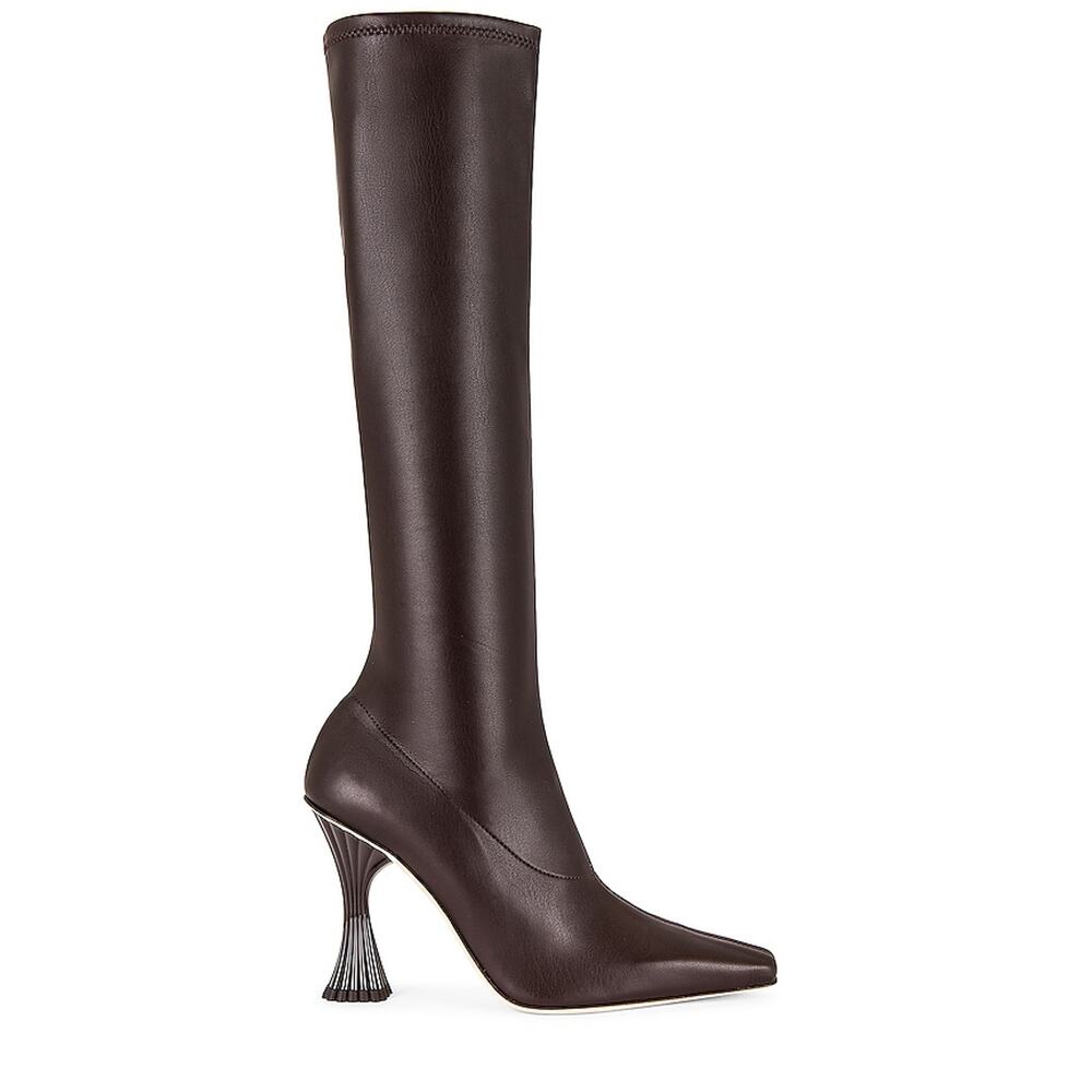A'mmonde Atelier Sculpted Brown Magda Boots Size 9.5